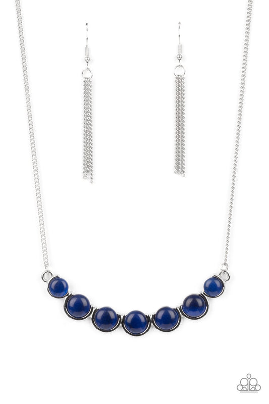 Serenely Scalloped - Blue Necklace - Paparazzi - Dare2bdazzlin N Jewelry