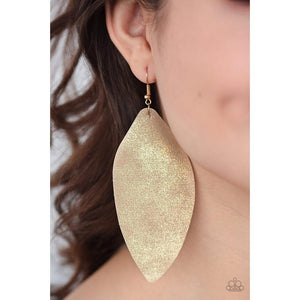 Serenity Smattered Gold Earrings - Paparazzi - Dare2bdazzlin N Jewelry