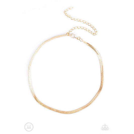 Serpentine Sheen Gold Choker - Dare2bdazzlin N Jewelry