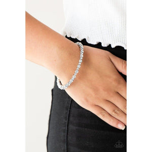 Seven Figure Fabulous White Bracelet - Paparazzi - Dare2bdazzlin N Jewelry