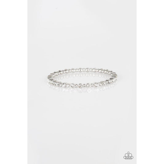 Seven Figure Fabulous White Bracelet - Paparazzi - Dare2bdazzlin N Jewelry
