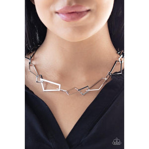 Shattering Records - Silver Necklace - Dare2bdazzlin N Jewelry