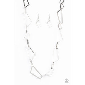 Shattering Records - Silver Necklace - Dare2bdazzlin N Jewelry