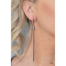 Load image into Gallery viewer, Shimmery Streamers - Black Earrings - Paparazzi - Dare2bdazzlin N Jewelry

