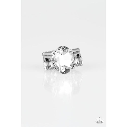 Shine Bright Like A Diamond White Ring - Paparazzi - Paparazzi - Dare2bdazzlin N Jewelry