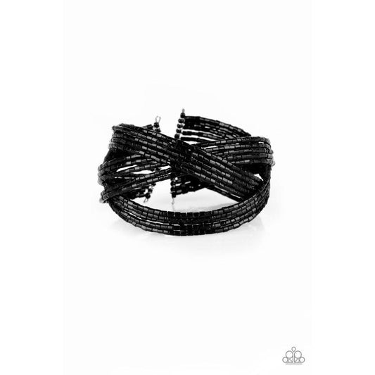 Shooting Stars Black Seed Bead Bracelet - Paparazzi - Dare2bdazzlin N Jewelry