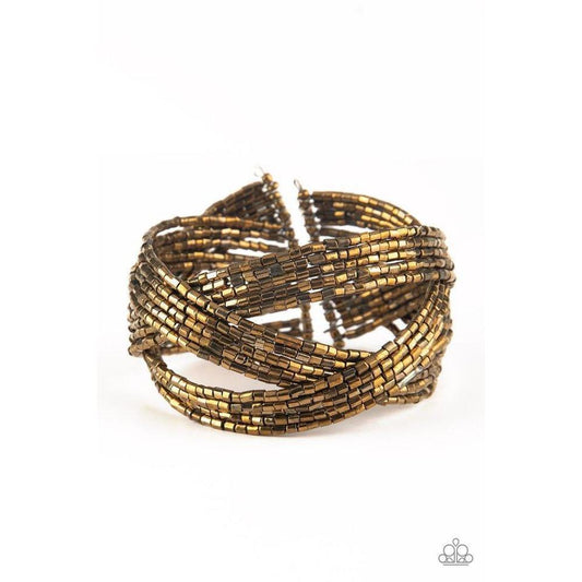 Shooting Stars - Brass Bracelet - Paparazzi - Dare2bdazzlin N Jewelry