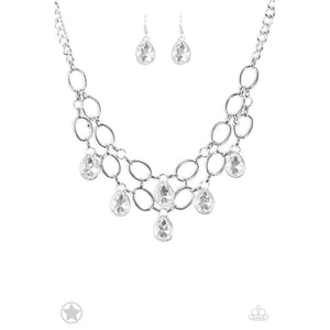 Show-Stopping Shimmer - White Necklace - Paparazzi - Dare2bdazzlin N Jewelry