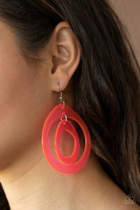 Show Your True NEONS Pink Earring - Paparazzi - Dare2bdazzlin N Jewelry