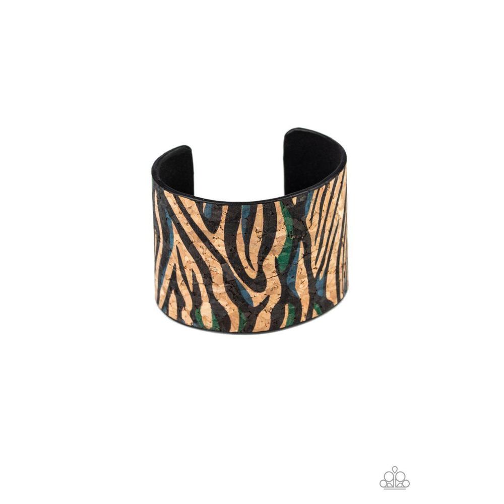 Show Your True Stripes - Blue Cork Bracelet - Paparazzi - Dare2bdazzlin N Jewelry