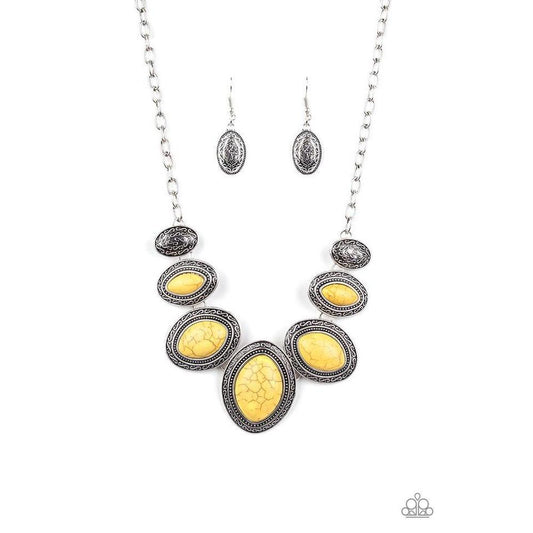 Sierra Serenity Yellow Necklace - Paparazzi - Dare2bdazzlin N Jewelry
