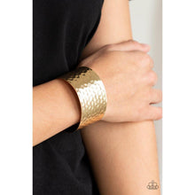 Load image into Gallery viewer, Simmering Shimmer - Gold Bracelet - Paparazzi - Dare2bdazzlin N Jewelry

