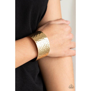 Simmering Shimmer - Gold Bracelet - Paparazzi - Dare2bdazzlin N Jewelry