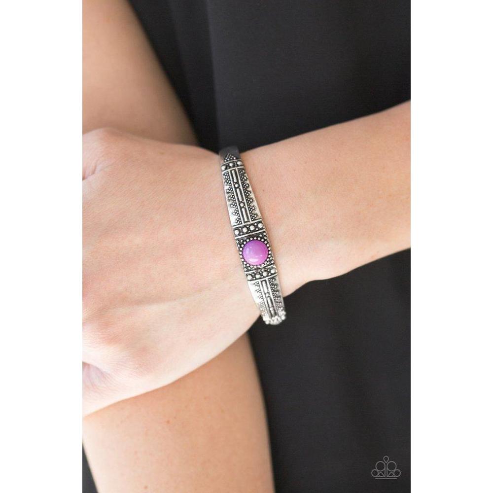 Singing Sahara - Purple Bracelet - Paparazzi - Dare2bdazzlin N Jewelry