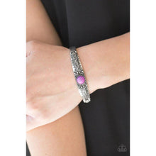 Load image into Gallery viewer, Singing Sahara - Purple Bracelet - Paparazzi - Dare2bdazzlin N Jewelry
