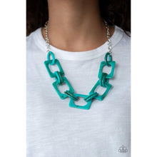 Load image into Gallery viewer, Sizzle Sizzle Blue Necklace - Paparazzi - Dare2bdazzlin N Jewelry
