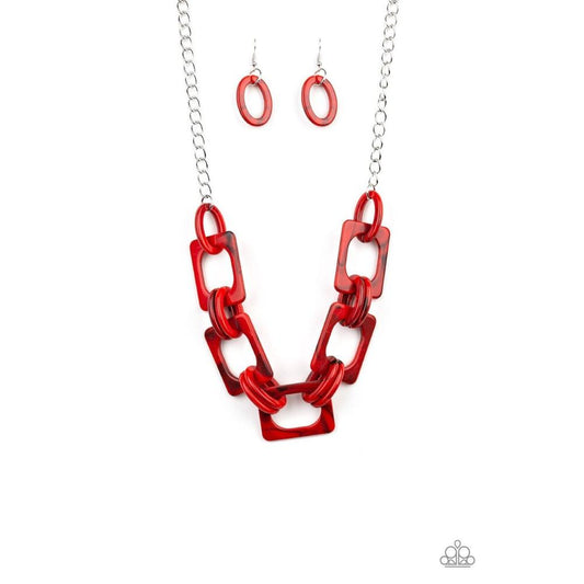Sizzle Sizzle Red Necklace - Paparazzi - Dare2bdazzlin N Jewelry