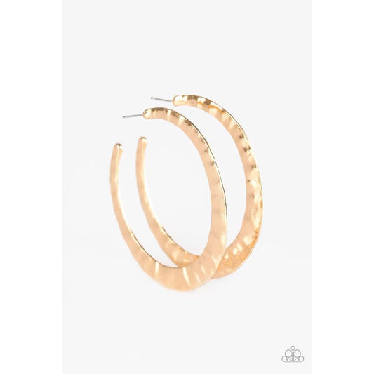 Slayers gonna Slay Gold Earrings - Paparazzi - Dare2bdazzlin N Jewelry
