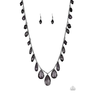 Slow and Steady Wins The Race Black Necklace - Paparazzi - Dare2bdazzlin N Jewelry