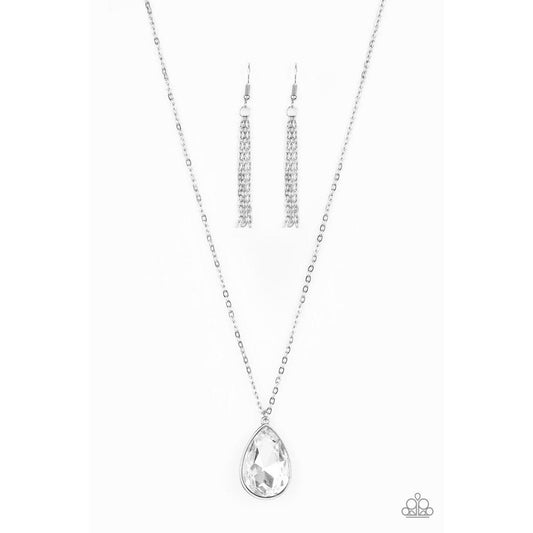 So Obvious White Necklace - Paparazzi - Dare2bdazzlin N Jewelry