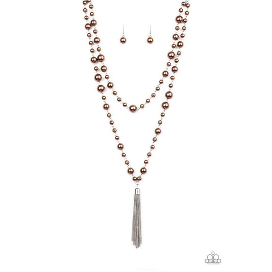 Social Hour Brown Necklace - Paparazzi - Dare2bdazzlin N Jewelry