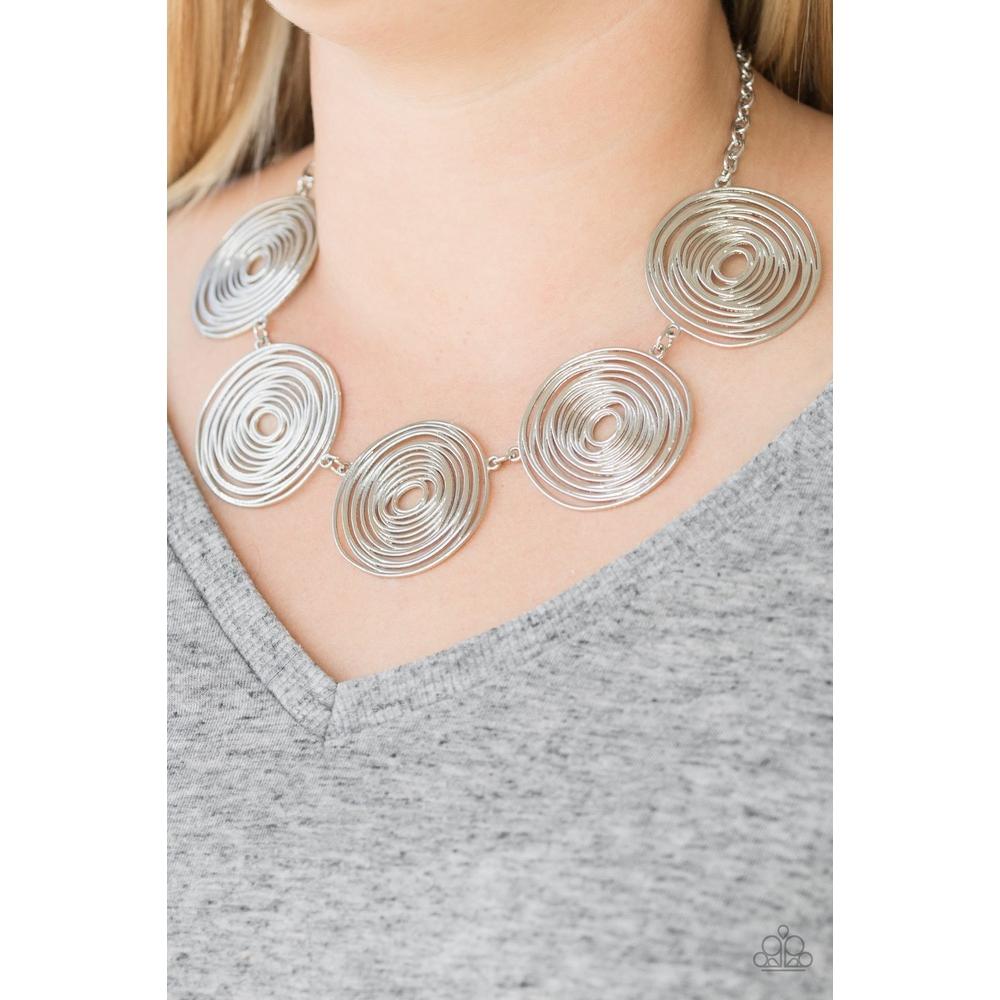 Sol Mate Silver Necklace - Paparazzi - Paparazzi - Dare2bdazzlin N Jewelry