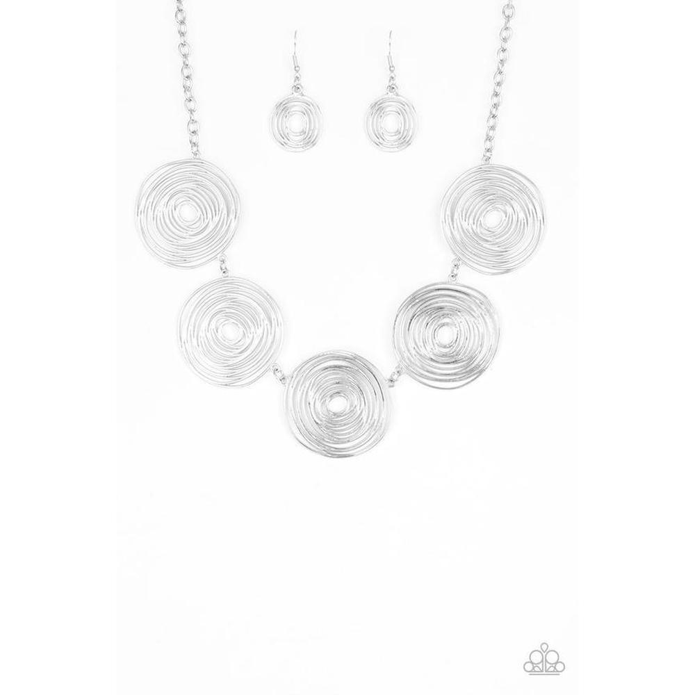 Sol Mate Silver Necklace - Paparazzi - Paparazzi - Dare2bdazzlin N Jewelry