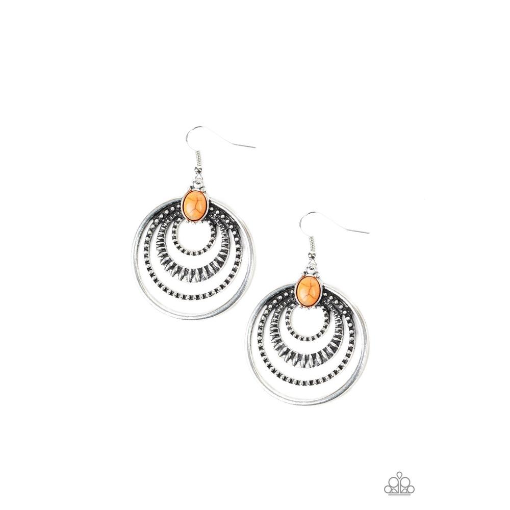 Southern Sol - Orange Earrings - Paparazzi - Dare2bdazzlin N Jewelry