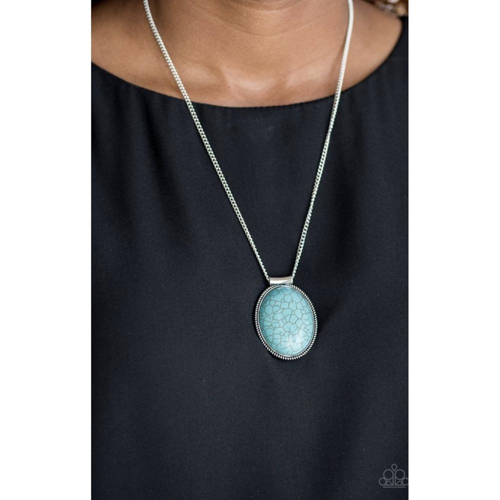 Southwest Showdown Blue Necklace - Paparazzi - Dare2bdazzlin N Jewelry