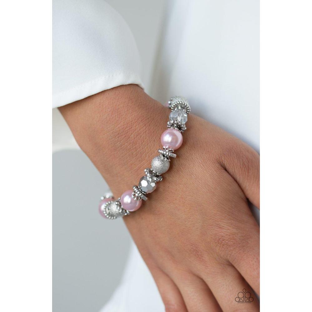 Sparkling Conversation Pink Bracelet - Paparazzi - Dare2bdazzlin N Jewelry