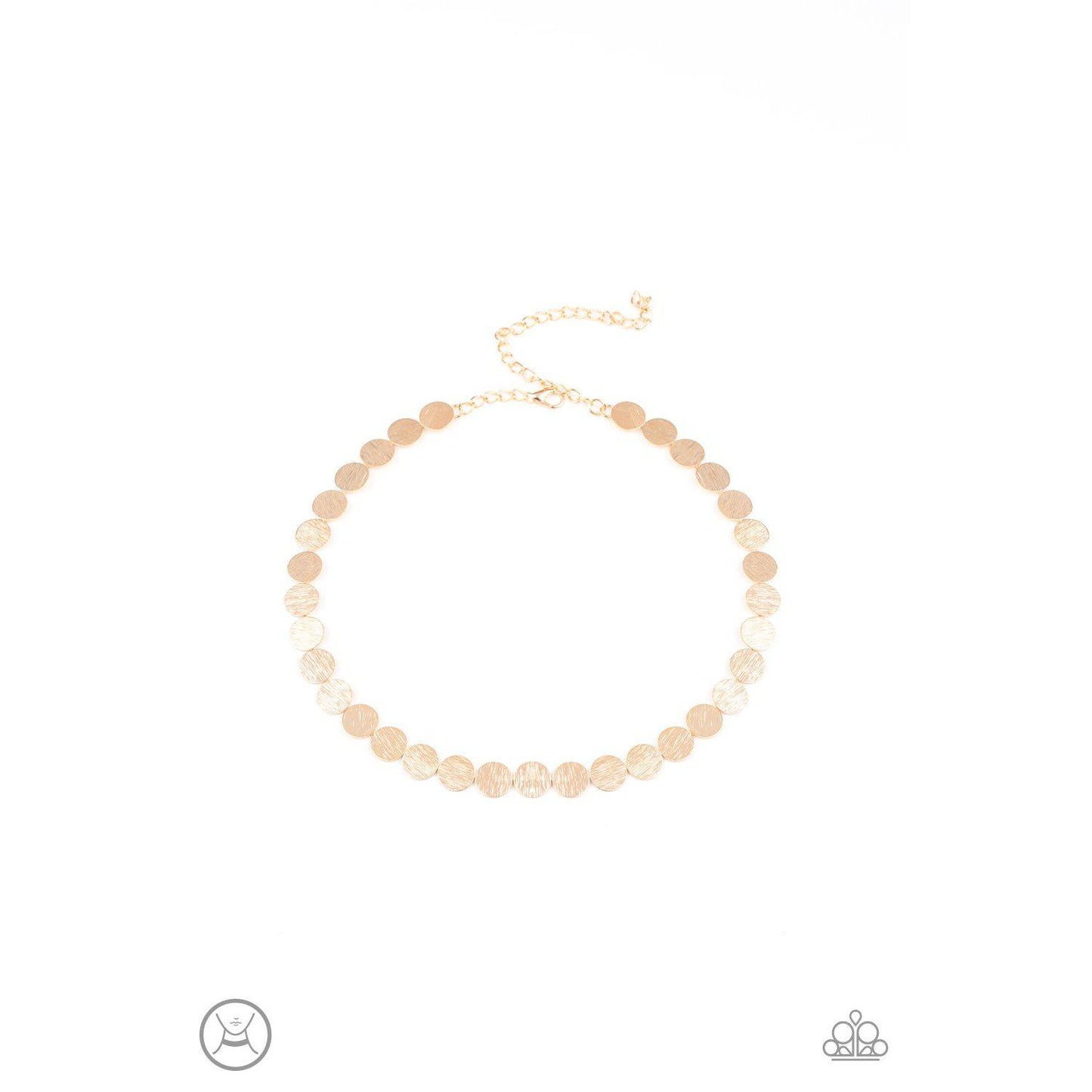 Spot Check Gold Choker - Paparazzi - Dare2bdazzlin N Jewelry