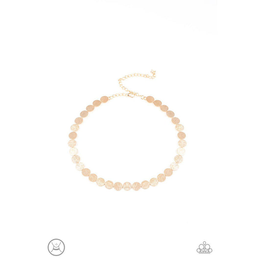 Spot Check Gold Choker - Paparazzi - Dare2bdazzlin N Jewelry