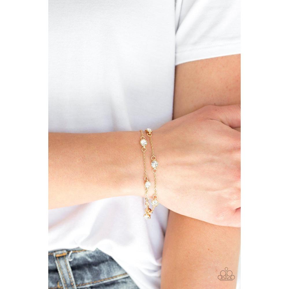 Spotlight Starlight - Gold Bracelet - Paparazzi - Dare2bdazzlin N Jewelry