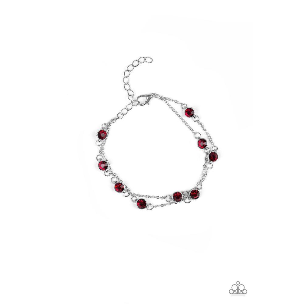 Spotlight Starlight - Red Bracelet - Paparazzi - Dare2bdazzlin N Jewelry