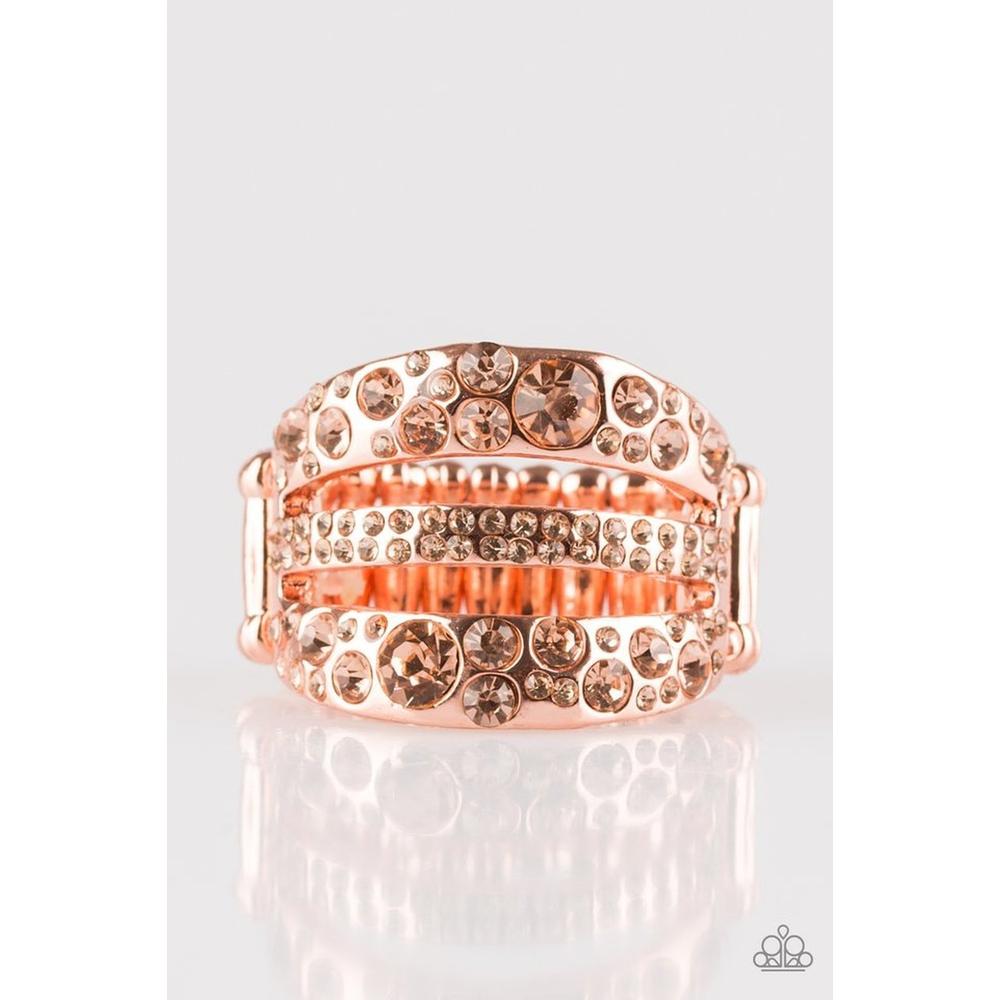 Stacks on Stacks on Stacks Copper Ring - Paparazzi - Dare2bdazzlin N Jewelry