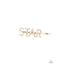 Load image into Gallery viewer, Star In Your Own Show - Gold Hair Clip - Paparazzi - Dare2bdazzlin N Jewelry
