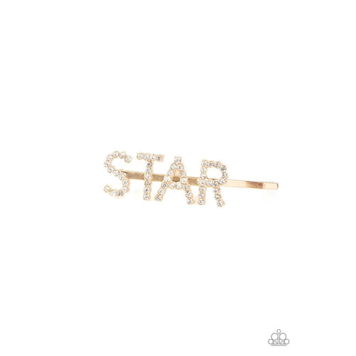 Star In Your Own Show - Gold Hair Clip - Paparazzi - Dare2bdazzlin N Jewelry