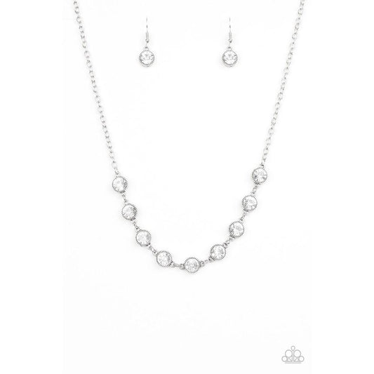 Starlit Socials White Necklace - Paparazzi - Dare2bdazzlin N Jewelry