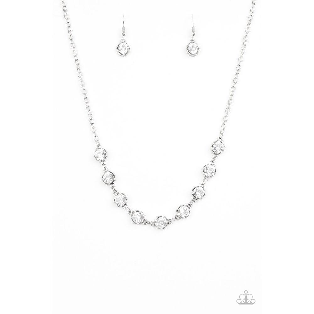 Starlit Socials White Necklace - Paparazzi - Dare2bdazzlin N Jewelry