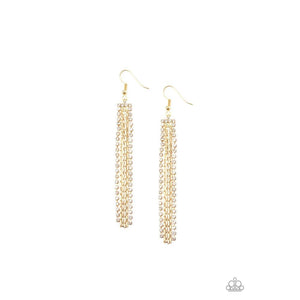 Starlit Tassels - Gold Earrings - Paparazzi - Dare2bdazzlin N Jewelry