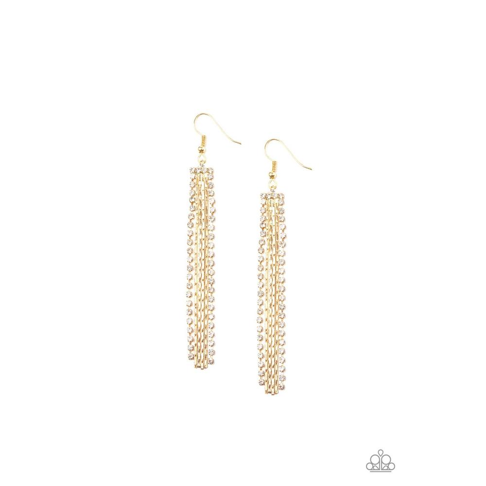 Starlit Tassels - Gold Earrings - Paparazzi - Dare2bdazzlin N Jewelry