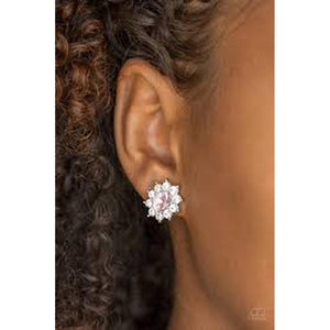 Starry Nights Pink Post Earrings - Paparazzi - Paparazzi - Dare2bdazzlin N Jewelry