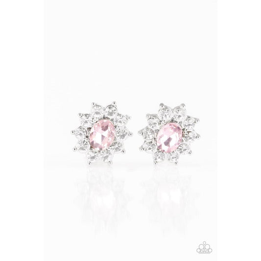 Starry Nights Pink Post Earrings - Paparazzi - Paparazzi - Dare2bdazzlin N Jewelry