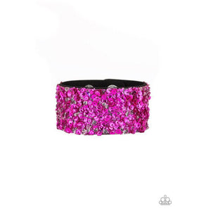 Starry Sequins Pink Urban Bracelet - Paparazzi - Dare2bdazzlin N Jewelry