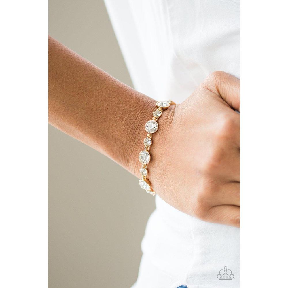 Starstruck Sparkle - Gold Bracelet - Paparazzi - Dare2bdazzlin N Jewelry