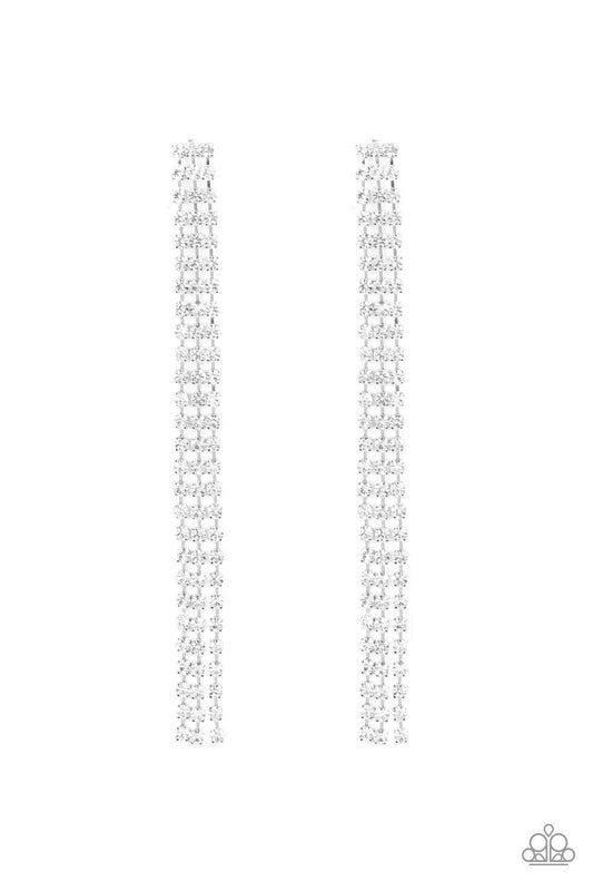 Stellar Starlight - White Earring - Paparazzi - Dare2bdazzlin N Jewelry