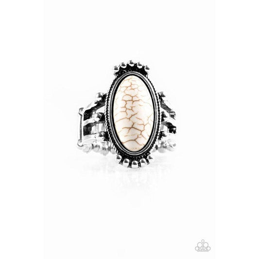 Stone Arches - White Ring - Paparazzi - Paparazzi - Dare2bdazzlin N Jewelry