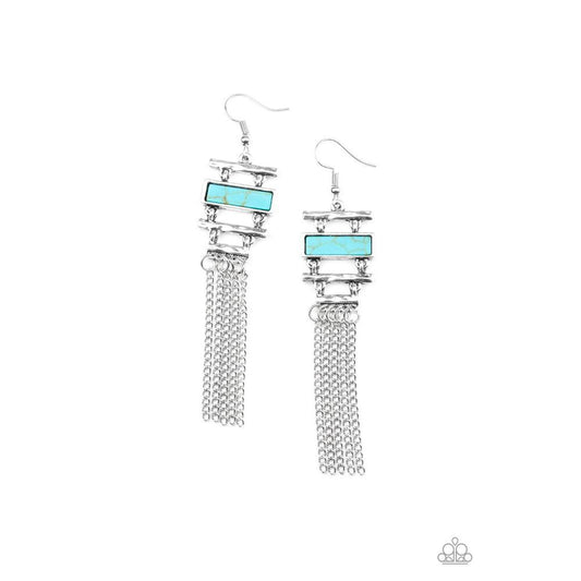 Stone Dwellings - Blue Earrings - Paparazzi - Dare2bdazzlin N Jewelry