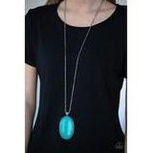 Load image into Gallery viewer, Stone Stampede Blue Necklace - Paparazzi - Dare2bdazzlin N Jewelry
