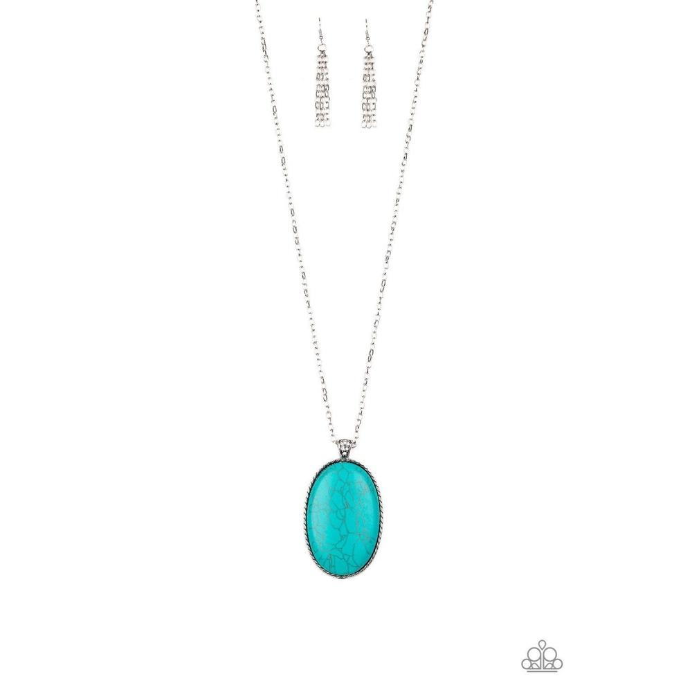 Stone Stampede Blue Necklace - Paparazzi - Dare2bdazzlin N Jewelry